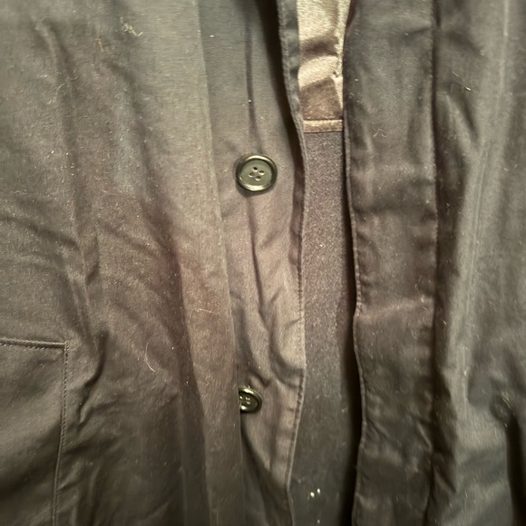 Men’s Size 42 Regular Towne London Fog Black Trench Coat - Picture 5 of 11
